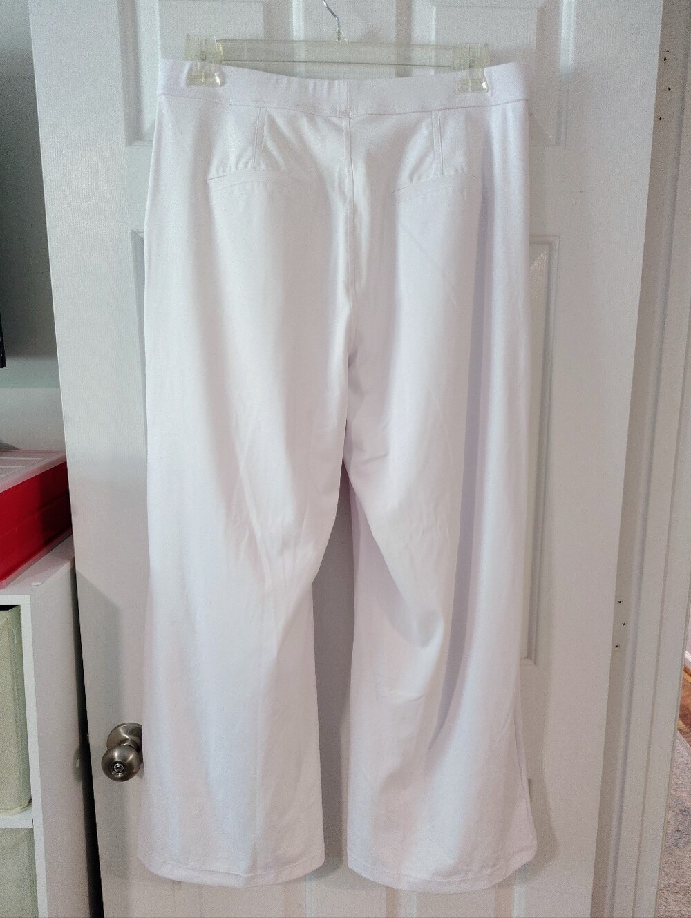 HALARA Flex High Waist Pocket Wide Leg and flare (M)Work Pants White - Picture 16 of 16
